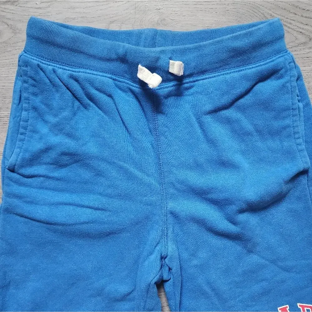 Gap Kids Boy's Leisure Loungewear Logo Solid Blue Pull-On Sweatshorts Large L